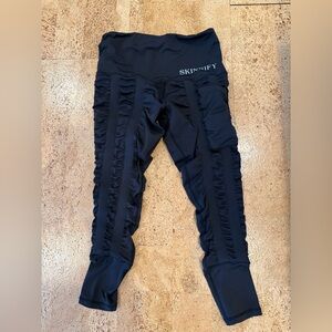 Skinnify Women's Resistance Band Workout  Compression leggings Built-In Pocket